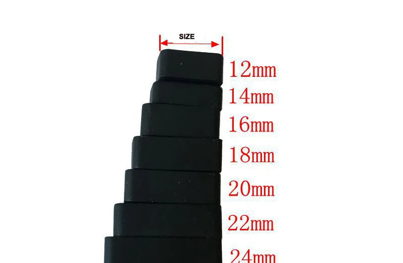 FEIXE BORRACHA NOVO 16mm 18mm 20mm 22mm 24mm 26mm