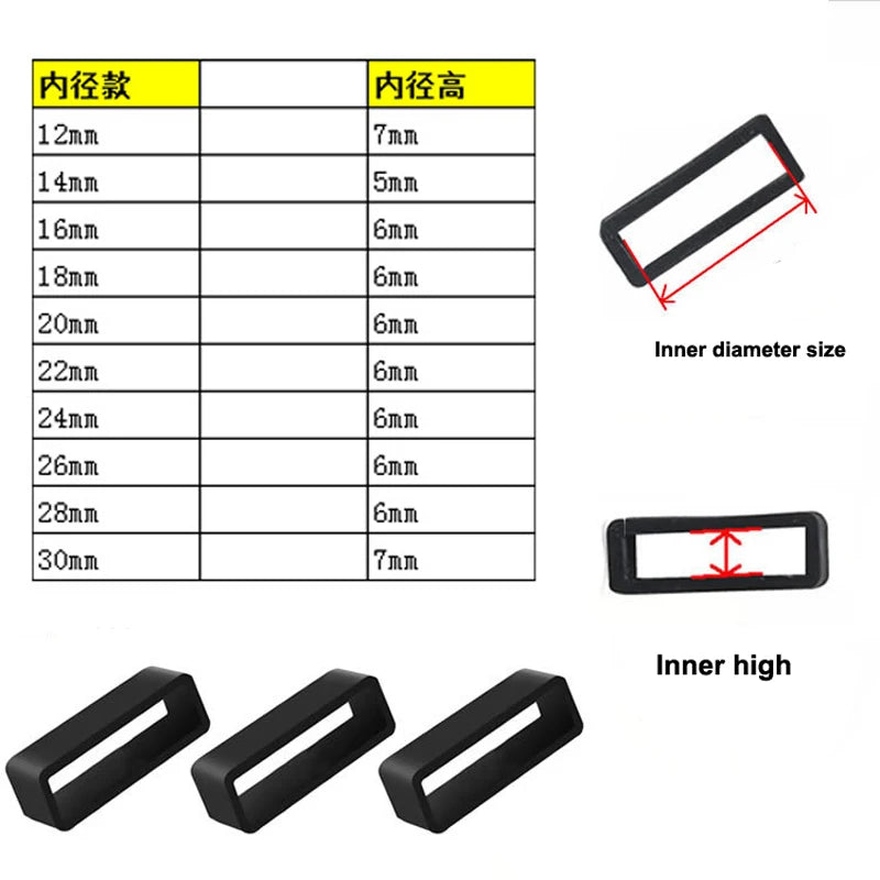 FEIXE BORRACHA NOVO 16mm 18mm 20mm 22mm 24mm 26mm