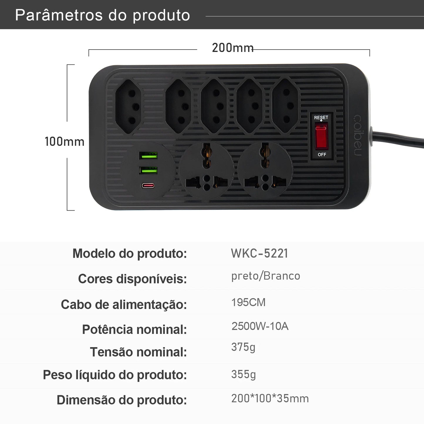 Extensão de Tomada