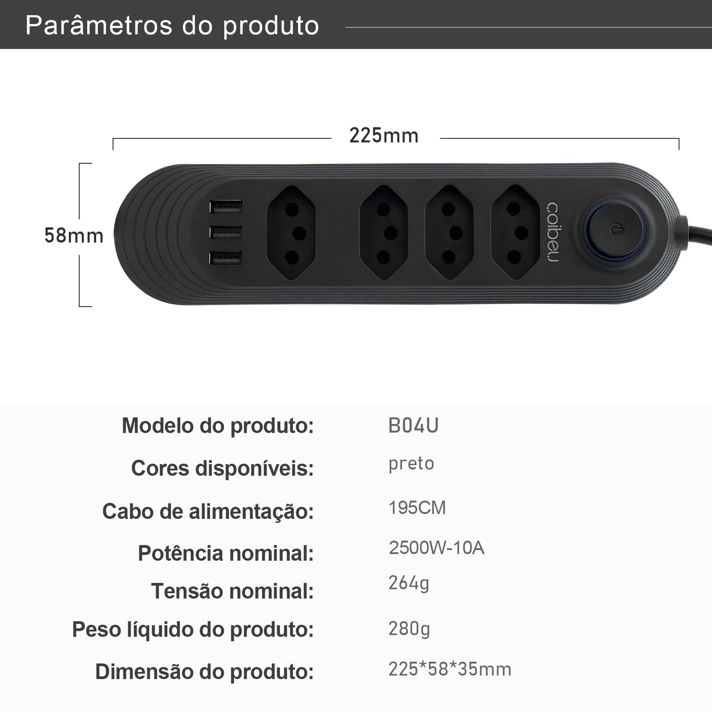 Extensão de Tomada